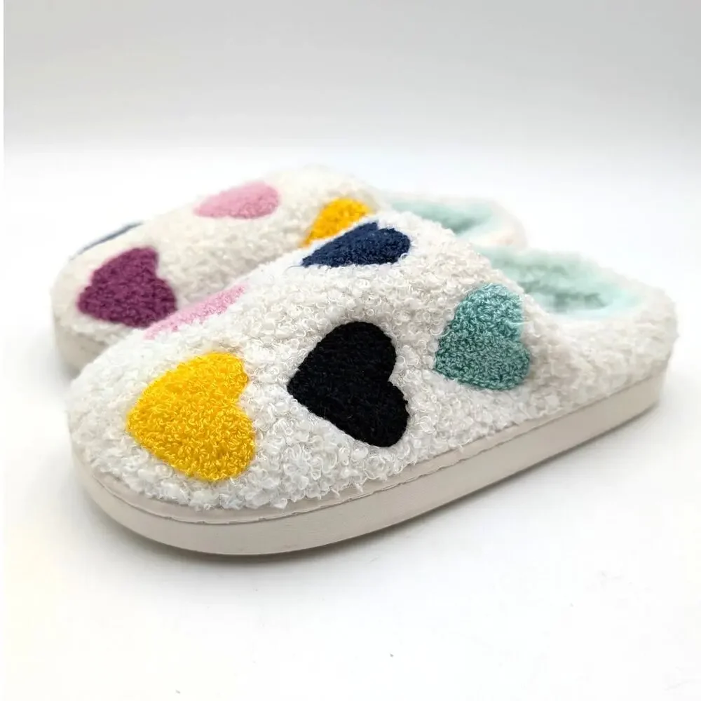 Harper Canyon Hearts Slip-On Slipper Shoes Kids' Cream Size US1/2M
